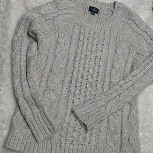 American Eagle Outfitters metallic tan sweater -XS